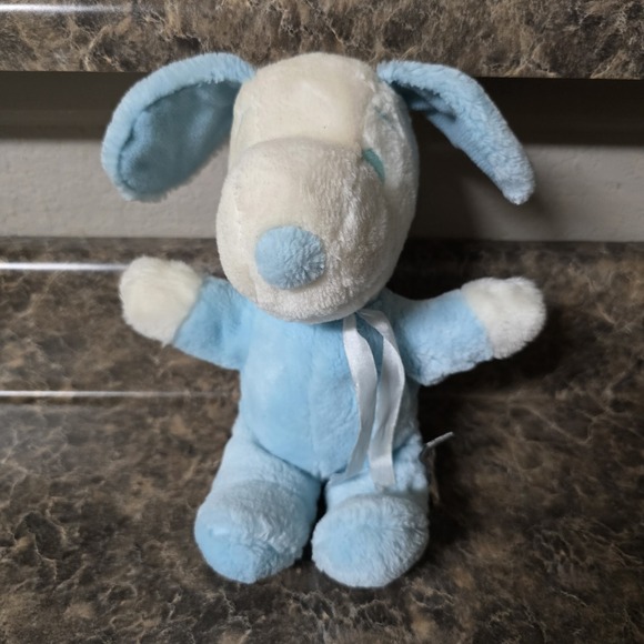 Peanuts Other - RARE BABY SNOOPY 1968 Plush White Pastel Blue Stuffed Animal